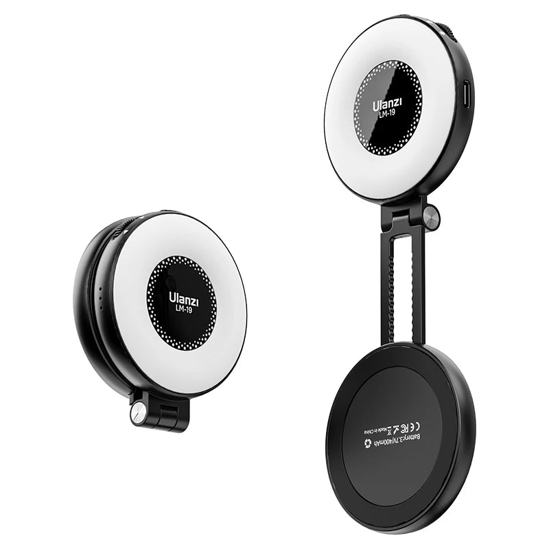 Ulanzi LM19 MagSafe Light Portable Selfie Light for iPhone 17 16 15 14 13 12 Pro Max Fill Light Phone Stand Selfie Video Vlog