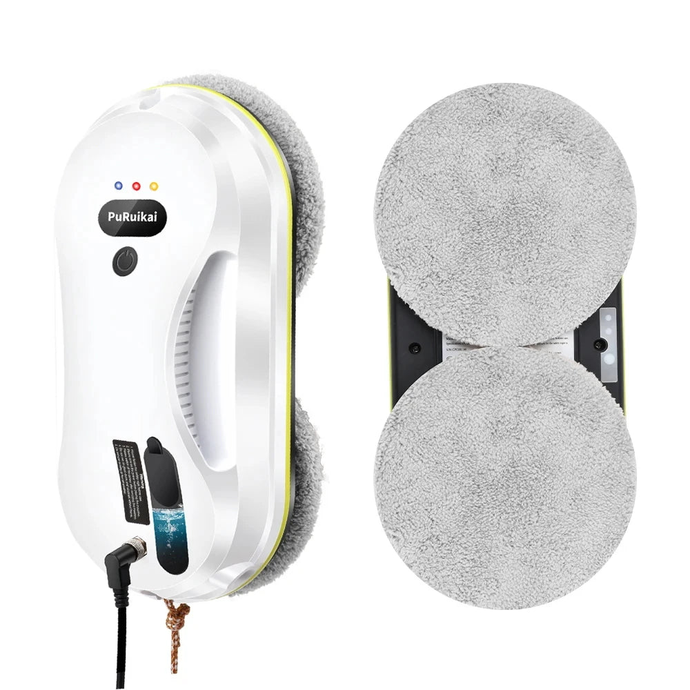 PuRuiKai 2025 Robotic Window Cleaner – AI-Powered Streak-Free for Glass/Patio Doors/Tiles Ultra-Quiet & Remote Control PRK-309