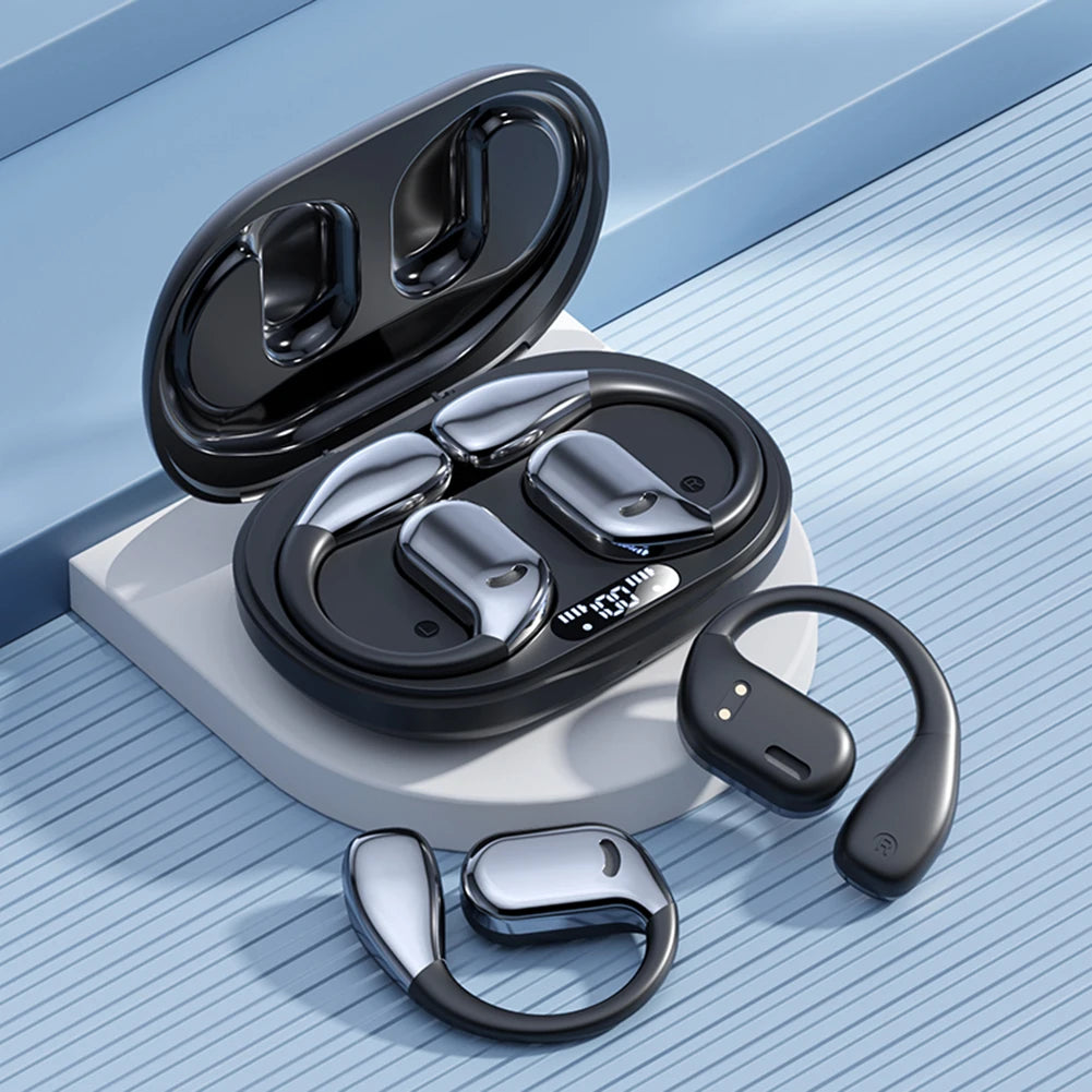 Bluetooth 5.4 Wireless Translation Headphone Multi Languages Business Earphone Ear Hook Noise Cancelling HiFi Stereo Earbud