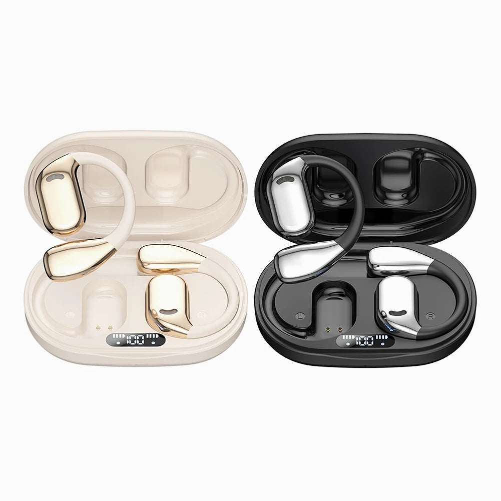 Bluetooth 5.4 Wireless Translation Headphone Multi Languages Business Earphone Ear Hook Noise Cancelling HiFi Stereo Earbud