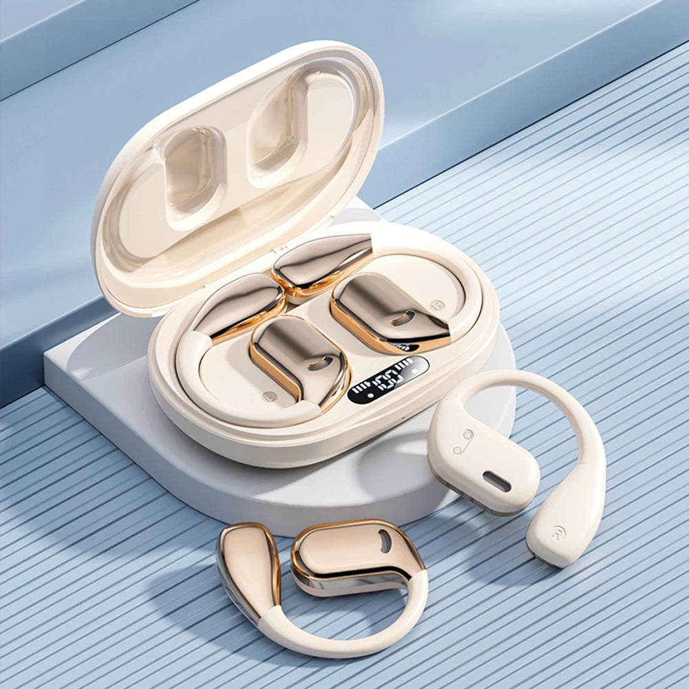 Bluetooth 5.4 Wireless Translation Headphone Multi Languages Business Earphone Ear Hook Noise Cancelling HiFi Stereo Earbud