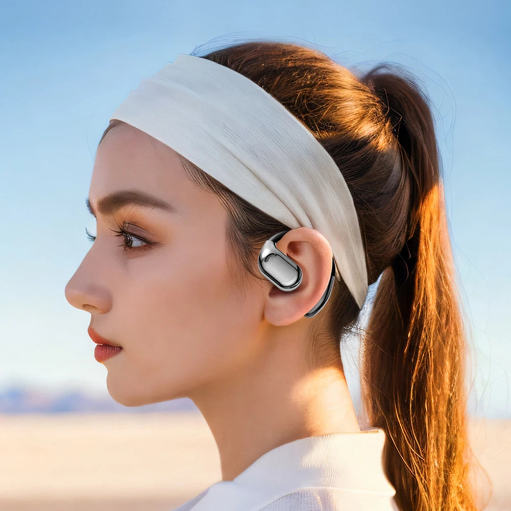 Bluetooth 5.4 Wireless Translation Headphone Multi Languages Business Earphone Ear Hook Noise Cancelling HiFi Stereo Earbud