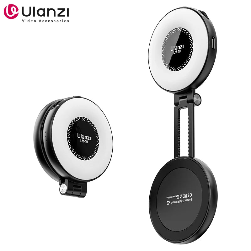 Ulanzi LM19 MagSafe Light Portable Selfie Light for iPhone 17 16 15 14 13 12 Pro Max Fill Light Phone Stand Selfie Video Vlog