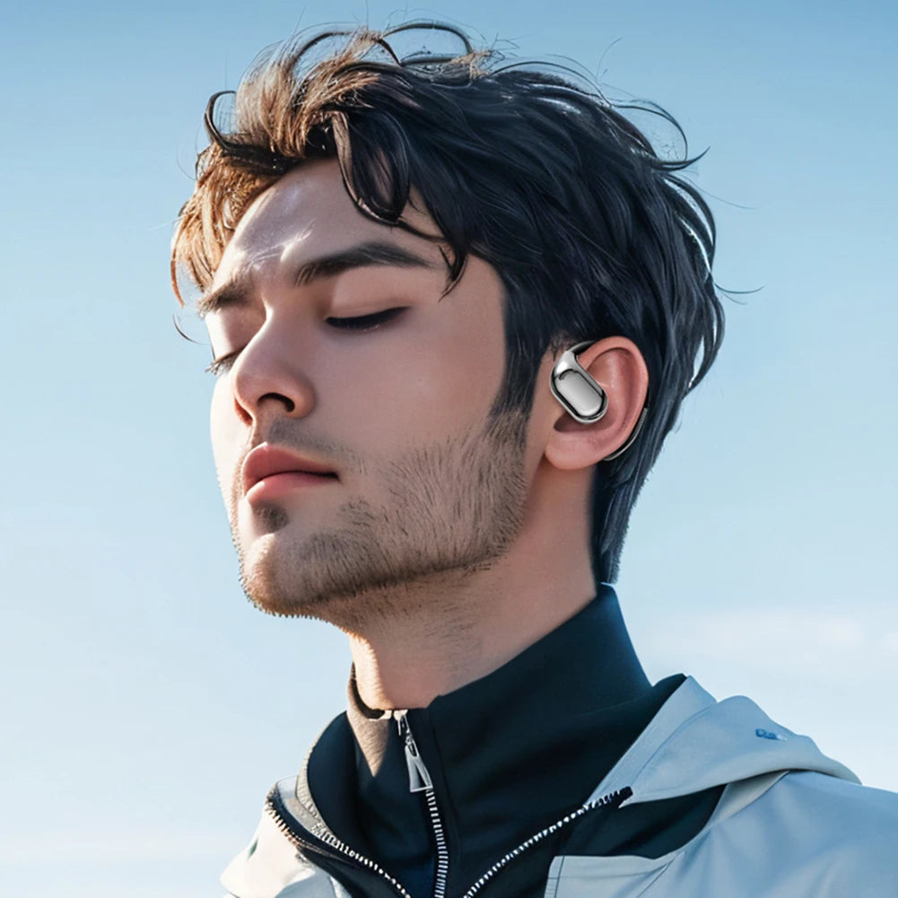 Bluetooth 5.4 Wireless Translation Headphone Multi Languages Business Earphone Ear Hook Noise Cancelling HiFi Stereo Earbud