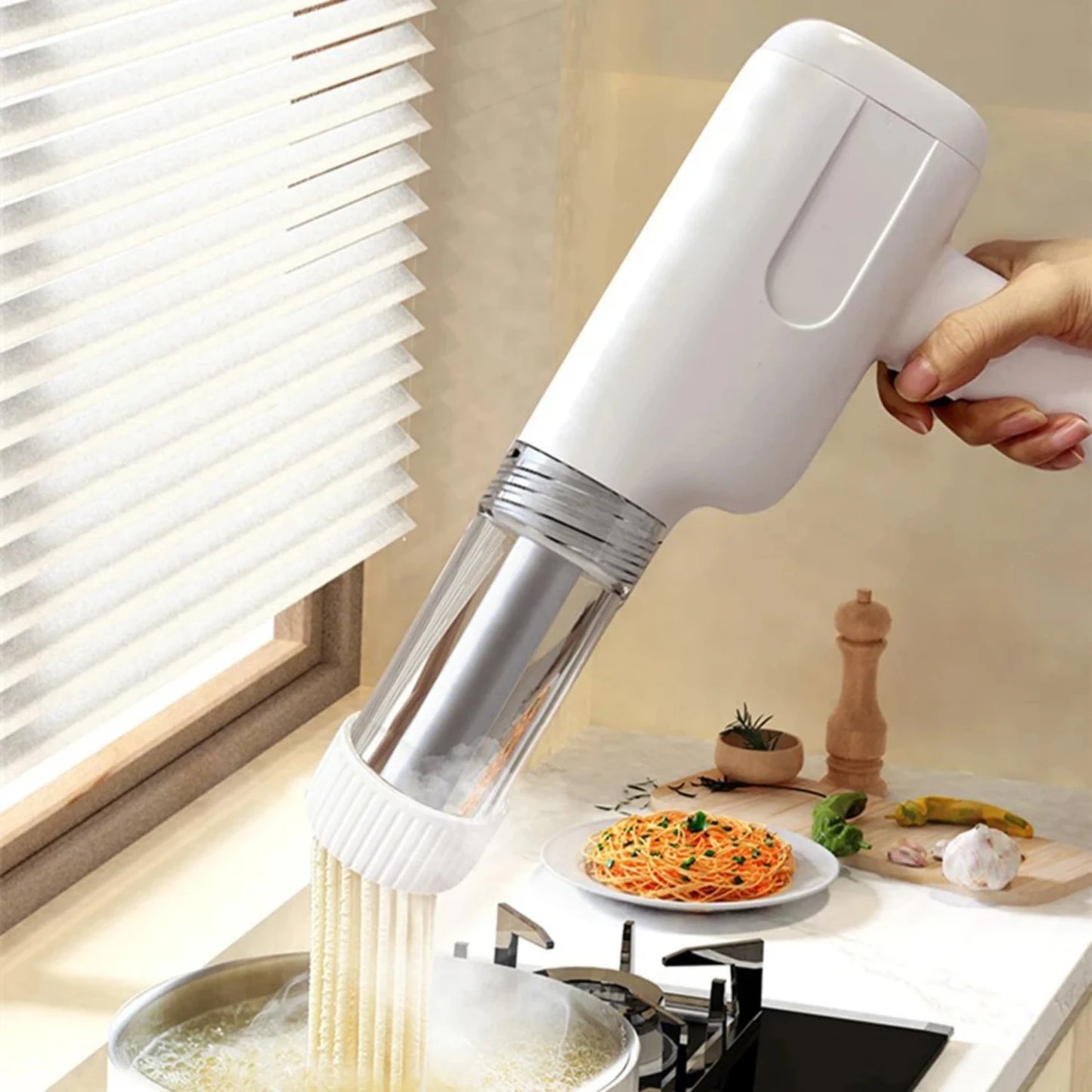 Wireless  Pasta Noodle Maker 6 Molds Pasta Machine Portable USB Rechargeable 1800mAh Battery Utility Kitchen Gadget 제면기