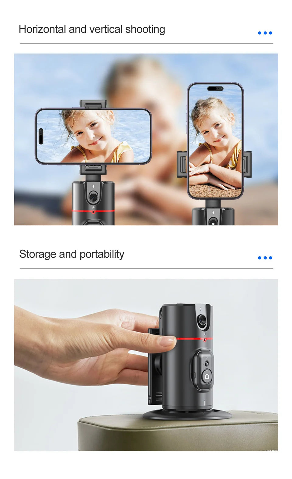 2025 NEW Gimbal Stabilizer Selfie Stick Foldable Wireless Tripod with Bluetooth Shutter Monopod for iPhone Android smartphone