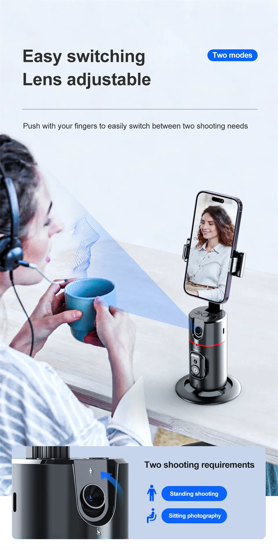 2025 NEW Gimbal Stabilizer Selfie Stick Foldable Wireless Tripod with Bluetooth Shutter Monopod for iPhone Android smartphone