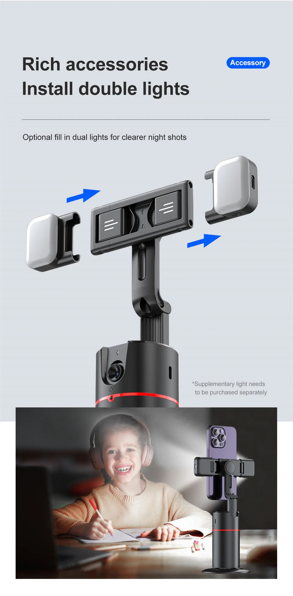 2025 NEW Gimbal Stabilizer Selfie Stick Foldable Wireless Tripod with Bluetooth Shutter Monopod for iPhone Android smartphone