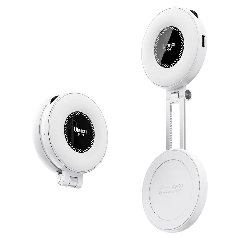 Ulanzi LM19 MagSafe Light Portable Selfie Light for iPhone 17 16 15 14 13 12 Pro Max Fill Light Phone Stand Selfie Video Vlog