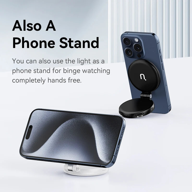 Ulanzi LM19 MagSafe Light Portable Selfie Light for iPhone 17 16 15 14 13 12 Pro Max Fill Light Phone Stand Selfie Video Vlog