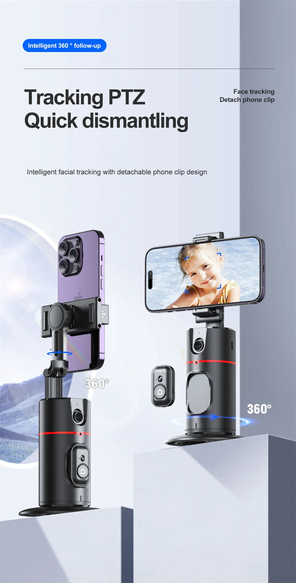 2025 NEW Gimbal Stabilizer Selfie Stick Foldable Wireless Tripod with Bluetooth Shutter Monopod for iPhone Android smartphone
